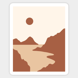 Beach organic sunset minimal Sticker